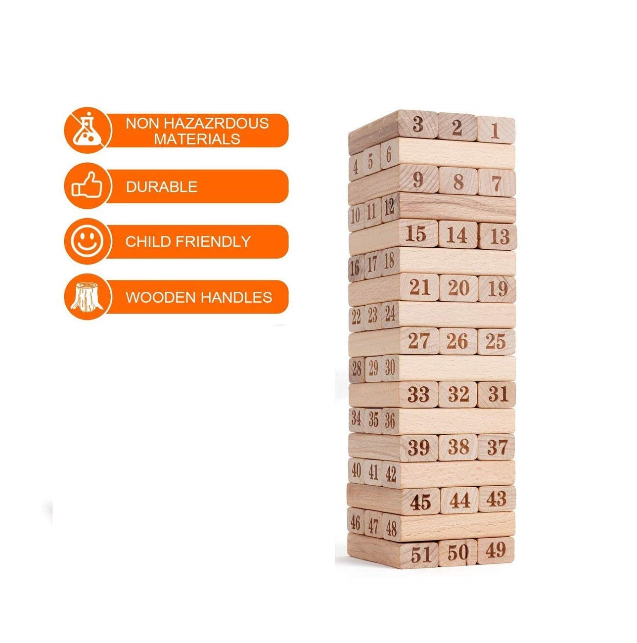 Wooden Jenga Big Size Stacking Tower Fun Game