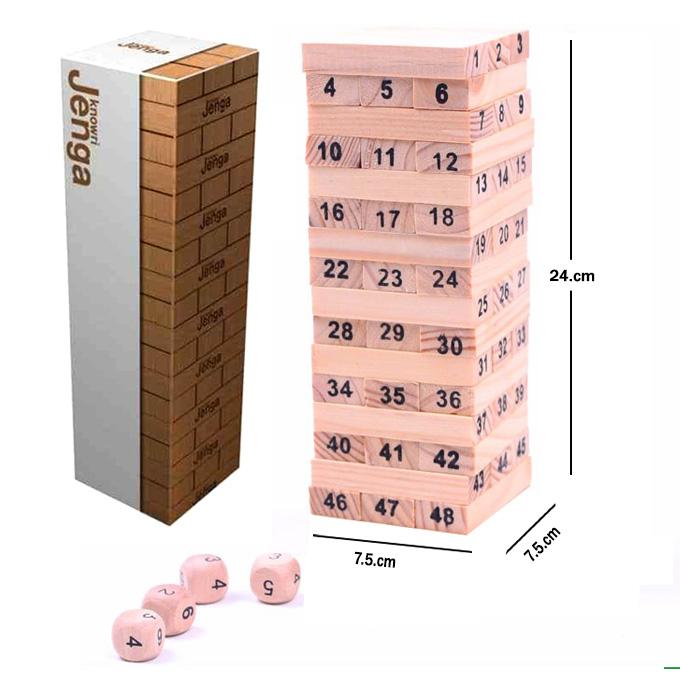 Wooden Jenga Big Size Stacking Tower Fun Game