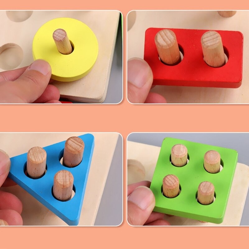 Wooden 2in1 Educational Fishing & Stacking Shapes Sorter Game