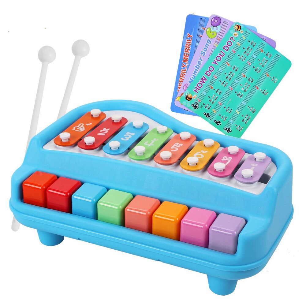 2In1 Musical Xylophone with Music Songbook Cards