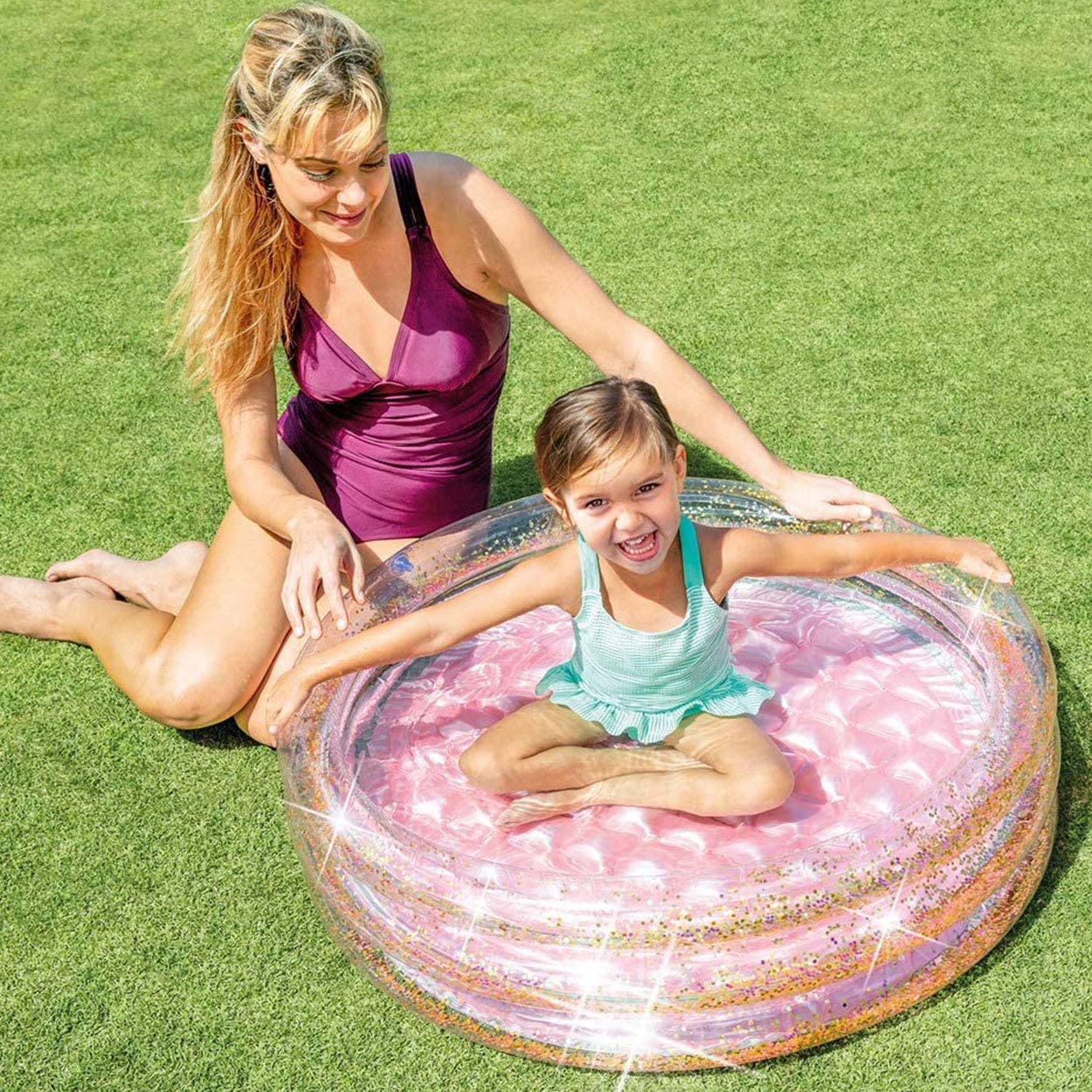 Intex Inflatable Kids Glitter Swimming Pool-36 inch