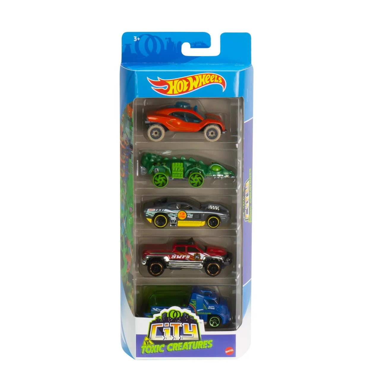 Hot Wheels Die Cast Metal Cars Multi Color Models-Pack of 5