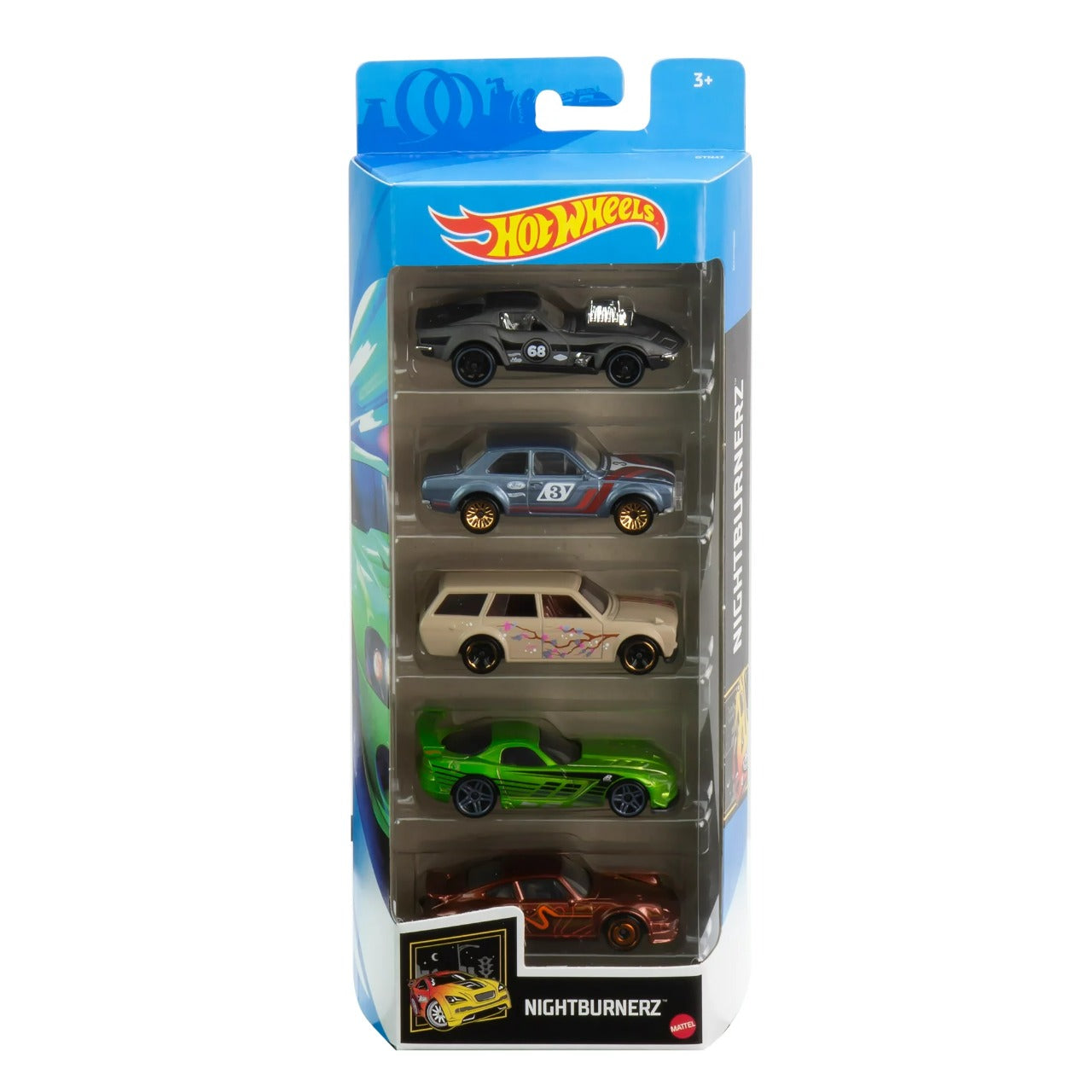 Hot Wheels Die Cast Metal Cars Multi Color Models-Pack of 5