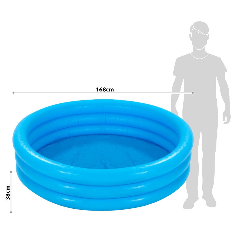 Intex Inflatable Big Crystal Blue Kids Swimming Pool-66 inch