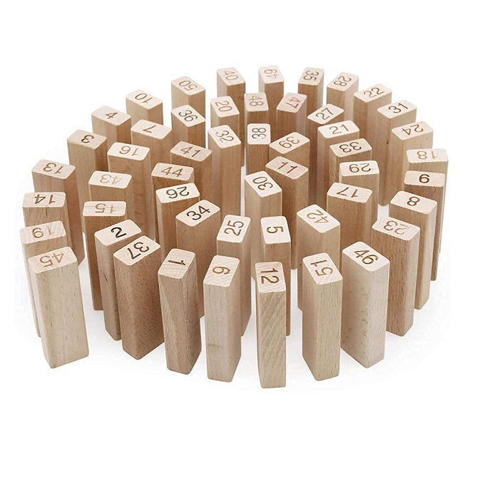 Wooden Stacking Block Fun Activity Jenga 54 pcs