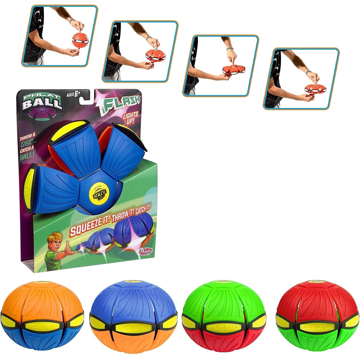 Multicolor Flying UFO Phlat Disc Ball