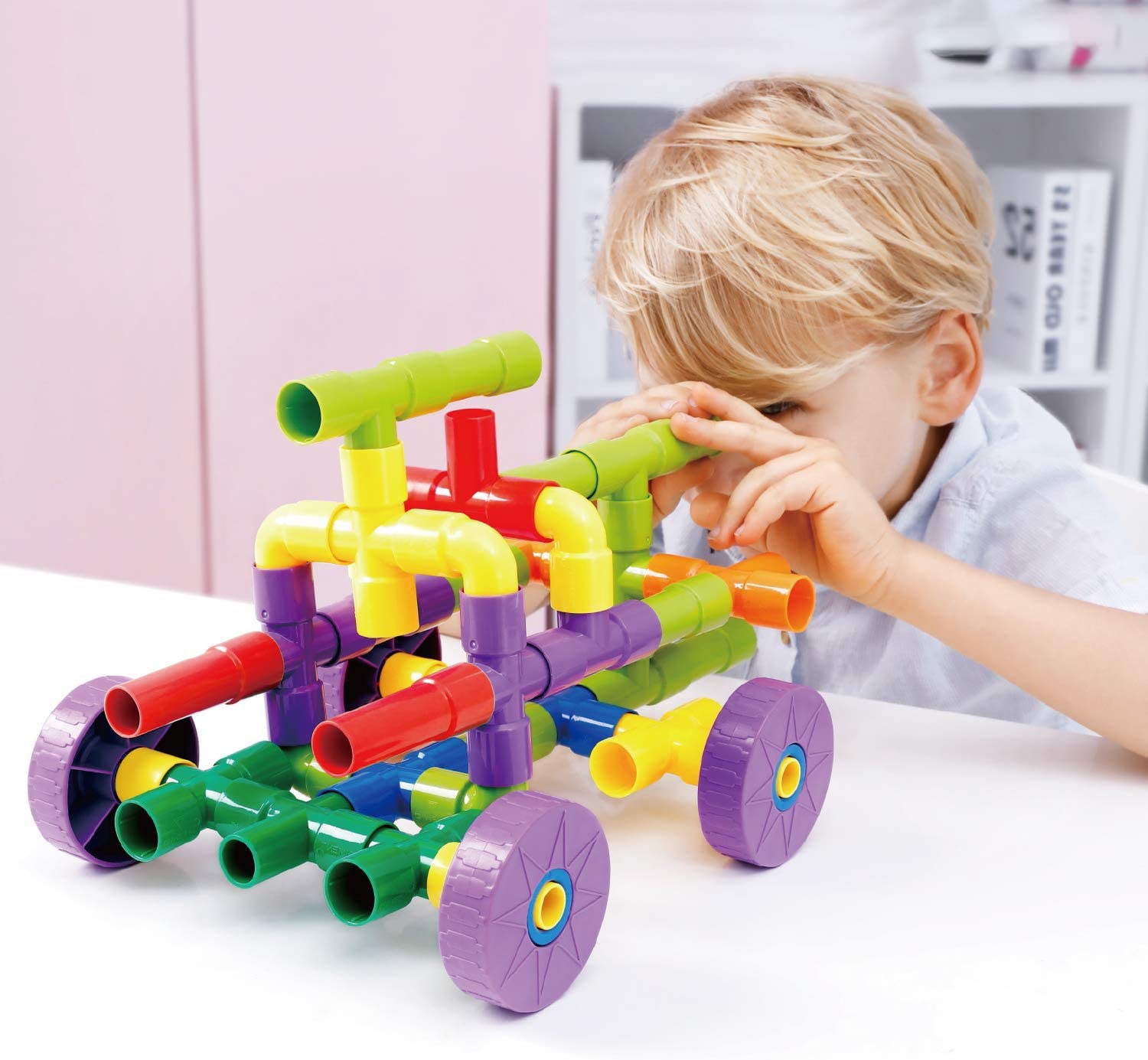 Kids Creative Pipe Puzzle Building Blocks Set Pack Of 40 pcs