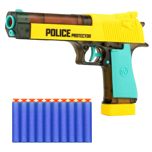 Kids 2in1 Soldier Police Foam Bullet & Water Fun Gun