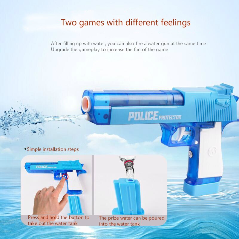 Kids 2in1 Soldier Police Foam Bullet & Water Fun Gun