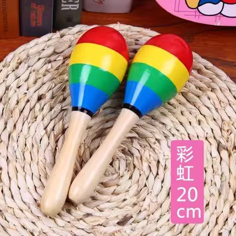 Wooden Multicolor Egg Shaker Rattle