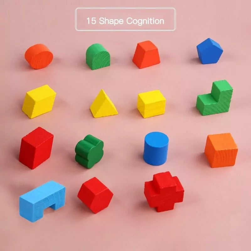Wooden Geometric Shape Sorting Cube Box – MGT Toys