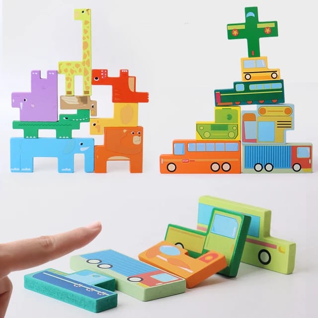 Wooden Traffic Setting Tangram Educational Board