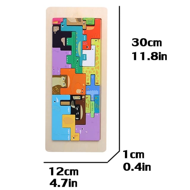 Wooden Traffic Setting Tangram Educational Board