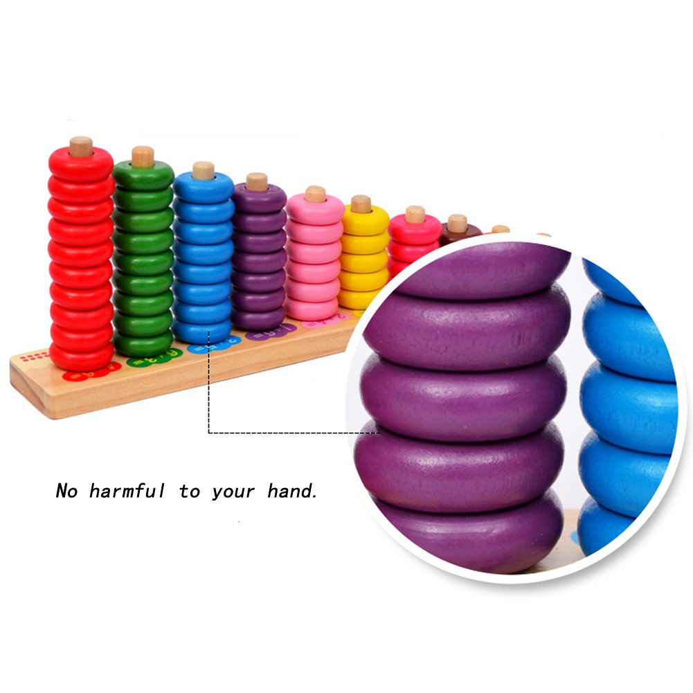 Kids Wooden Multicolor Clouds Computation Learning Beads