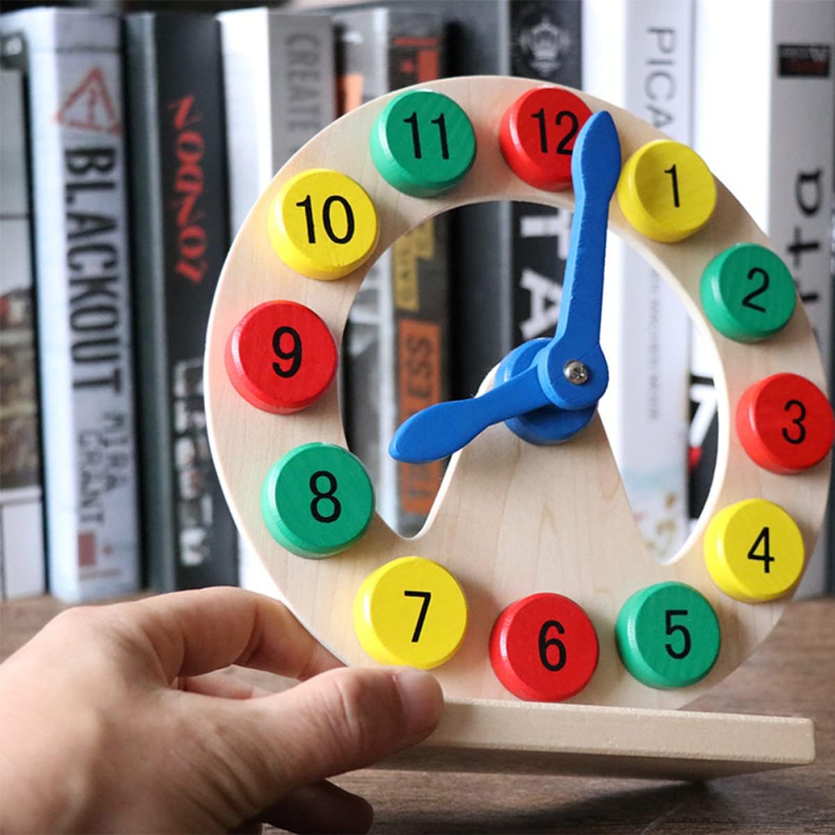 Clock Toy Design Wooden Multicolor Educational Classic Clock – MGT Toys