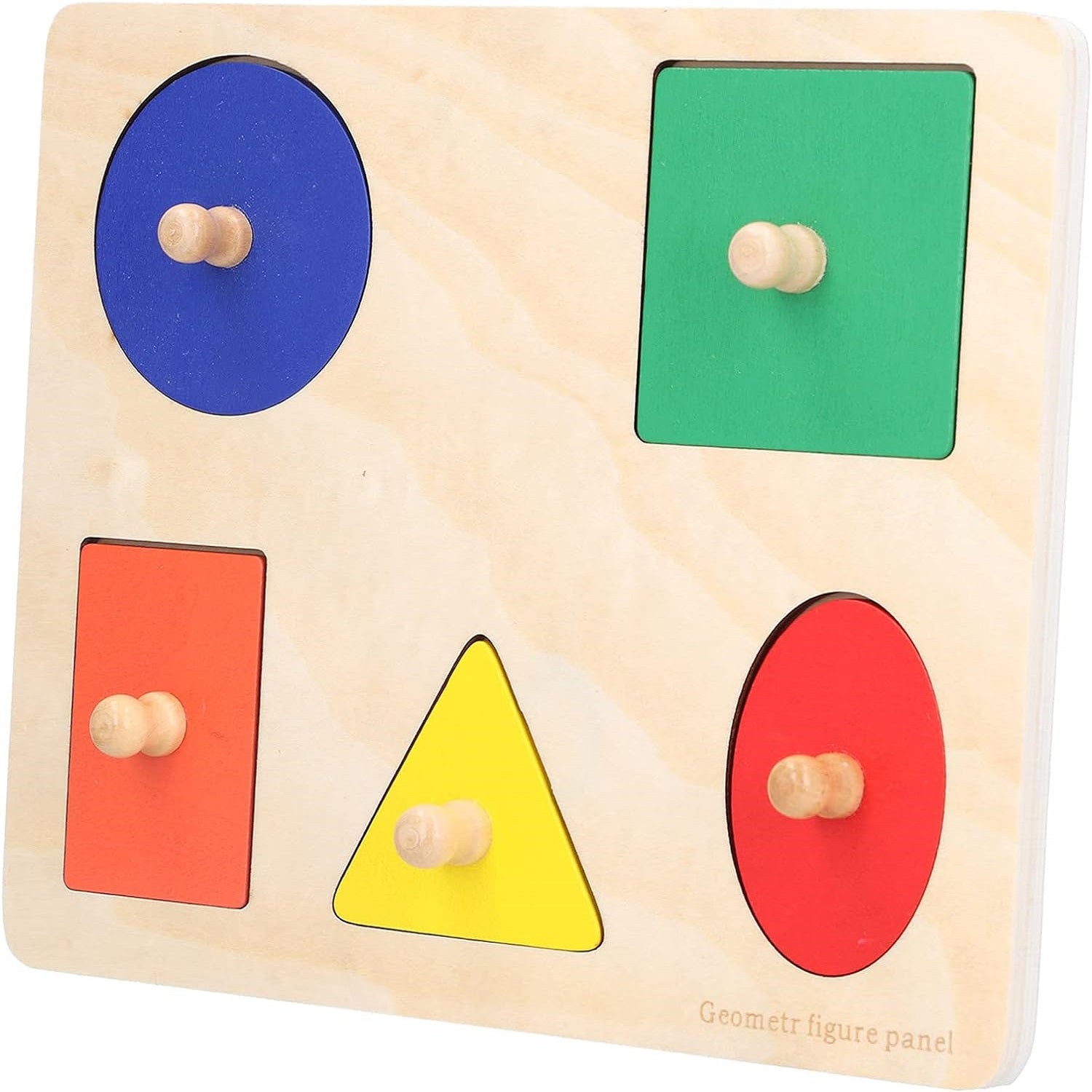 Wooden Geometric Shapes Peg Puzzle Pin Board